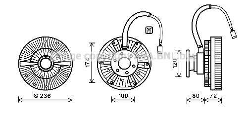 AVA QUALITY COOLING Sajūgs, Radiatora ventilators REC101